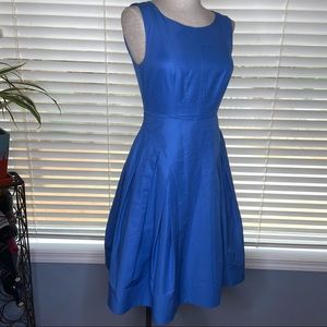 Sinclaire fit and flare a line blue dress Sz 6
